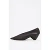 Bimba Y Lola Leather Medium Heel Court Shoe In Brown