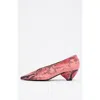 Bimba Y Lola Leather Medium Heel Court Shoe In Multi
