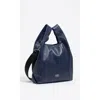 Bimba Y Lola Leather Medium Paper Bag In Blue