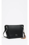 Bimba Y Lola Medium Trapezium Leather Crossbody Bag In Black