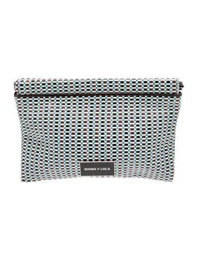 Pre-owned Bimba Y Lola Leather Minaudière In Burgundy