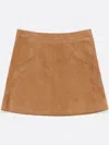 Bimba Y Lola Leather Mini Skirt In Brown