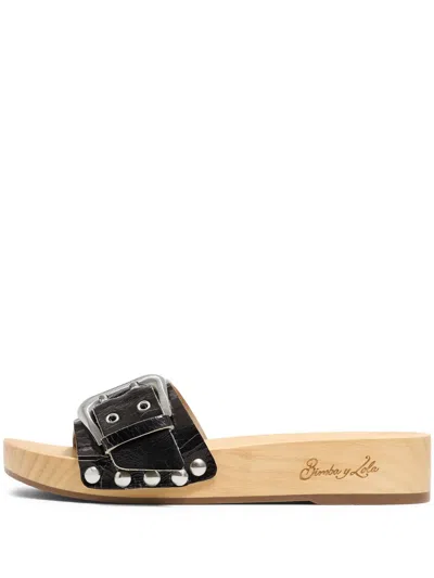 Bimba Y Lola Leather Slides