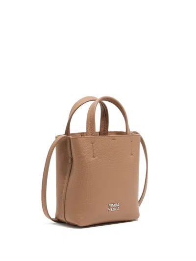 Bimba Y Lola Leather Tote Bag In Brown