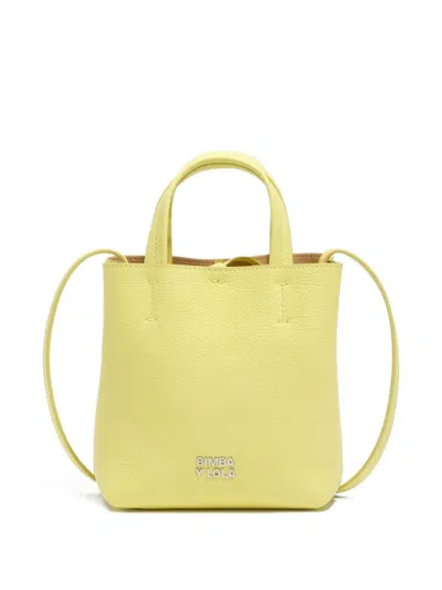 Bimba Y Lola Leather Tote Bag In Yellow