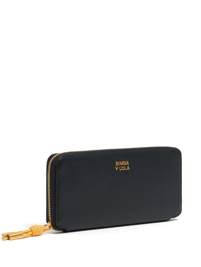 Bimba Y Lola Leather Wallet In Black