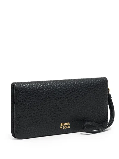 Bimba Y Lola Leather Wallet In Black
