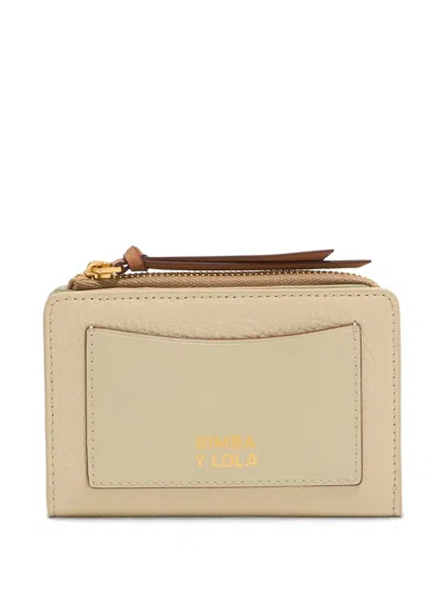 Bimba Y Lola Leather Wallet In Neutrals