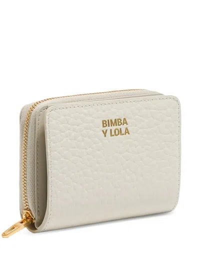 Bimba Y Lola Leather Wallet In Neutrals
