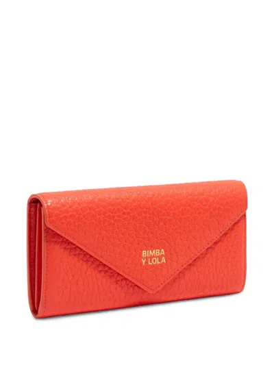Bimba Y Lola Leather Wallet In Orange