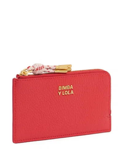 Bimba Y Lola Leather Wallet In Red