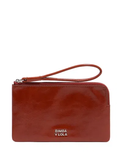Bimba Y Lola Leather Wristlet Purse In Red