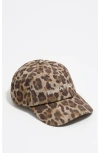 Bimba Y Lola Leopard-print Cotton Cap In Brown