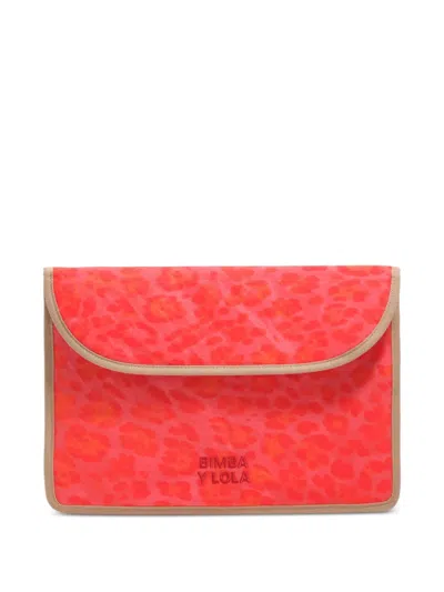 Bimba Y Lola Leopard Computer Case In Pink