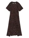 Bimba Y Lola Leopard Maxi Dress In Brown