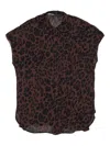 Bimba Y Lola Leopard-pattern Buttoned Shirt In Brown