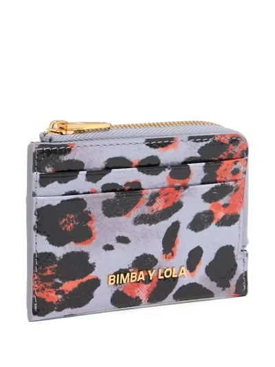 Bimba Y Lola Leopard Print Coin Purse In Purple
