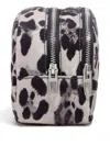 Bimba Y Lola Leopard-print Double Zip Make-up Bag In Gray