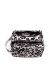 Bimba Y Lola Leopard-print Double-zip Make-up Bag In Gray
