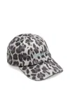 Bimba Y Lola Leopard-print Embroidered Cap In Black