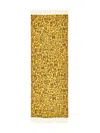 Bimba Y Lola Leopard-print Fringe Scarf In Yellow