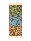 Bimba Y Lola Leopard-print Fringed Scarf In Multi