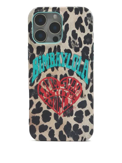 Bimba Y Lola Leopard-print Iphone 15 Pro Max Case In Blue