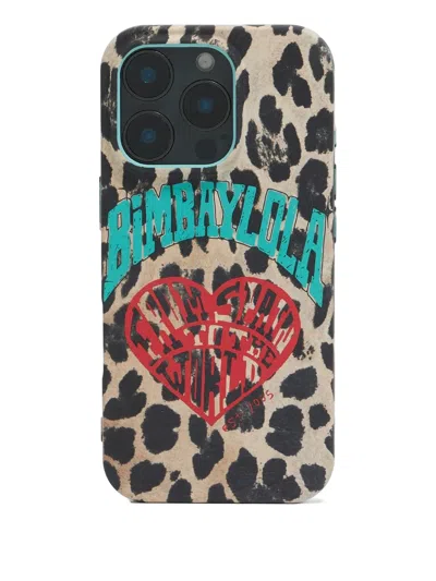 Bimba Y Lola Leopard-print Iphone 16 Pro Case In Blue