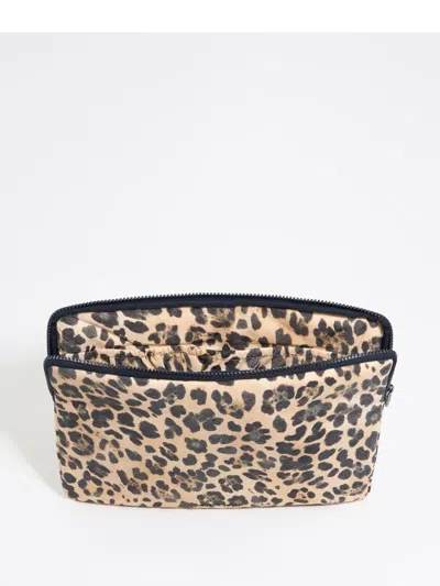 Bimba Y Lola Leopard-print Laptop Sleeve (13.5") In Brown