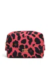 Bimba Y Lola Leopard-print Make-up Bag In Pink