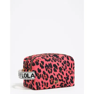 Bimba Y Lola Leopard Print Nylon Make-up Case In Multi