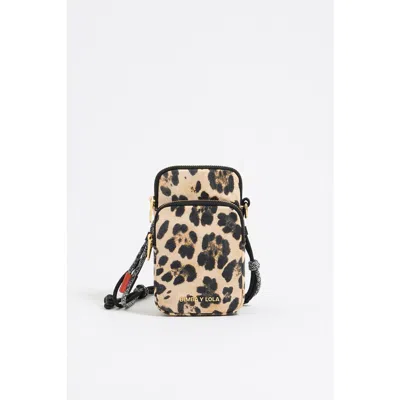 Bimba Y Lola Leopard Print Nylon Phone Case In Neutral