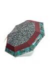 Bimba Y Lola Leopard-print Panel Umbrella In Green
