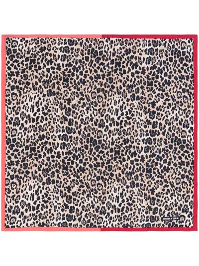 Bimba Y Lola Leopard-print Scarf In Neutrals