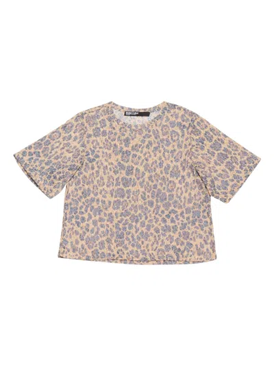 Bimba Y Lola Leopard-print Short-sleeve Top