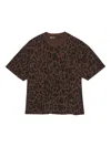 Bimba Y Lola Leopard-print T-shirt In Brown