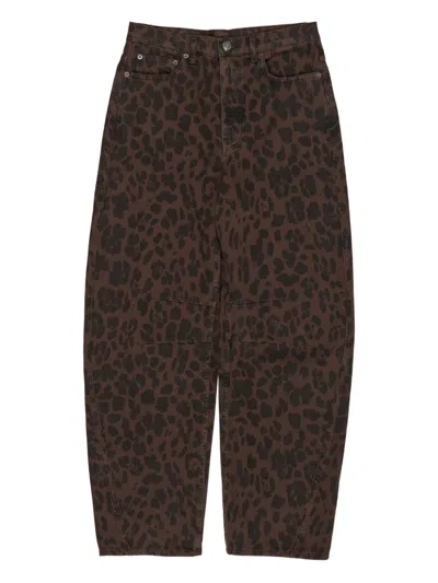 Bimba Y Lola Leopard-print Trousers In Brown