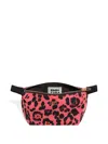 Bimba Y Lola Leopard-print Zip Make-up Bag In Pink