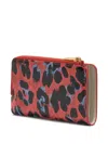 Bimba Y Lola Leopard-print Zip Wallet In Red