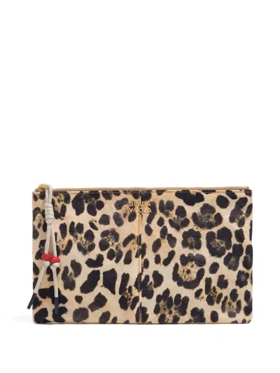 Bimba Y Lola Leopard-print Make Up Bag In Brown