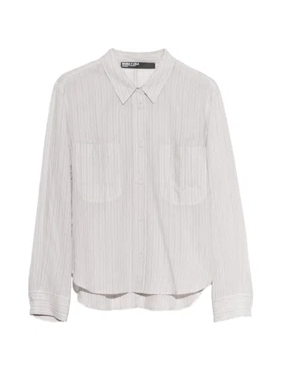 Bimba Y Lola Light-grey Straight-cut Feminine Shirt In Multi