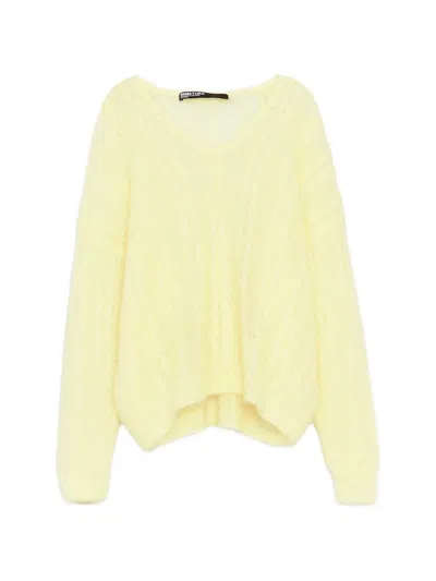 Bimba Y Lola Light-yellow Boxy Mohair Sweater