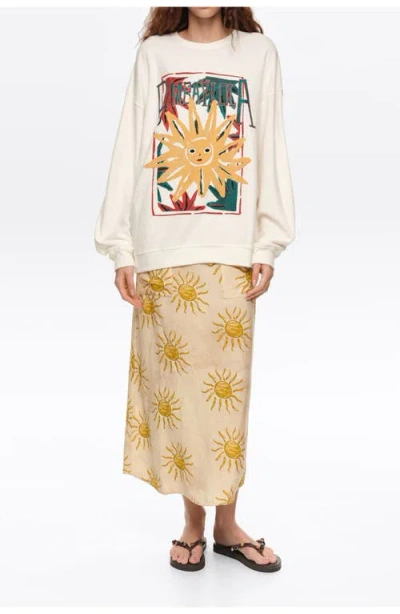 Bimba Y Lola Linen A-line Midi Skirt In Multi