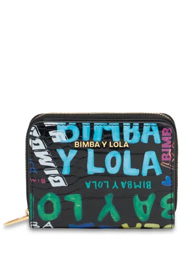 Bimba Y Lola Logo Cardholder In Black