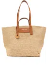Bimba Y Lola Logo-charm Basket Shoulder Bag In Neutrals