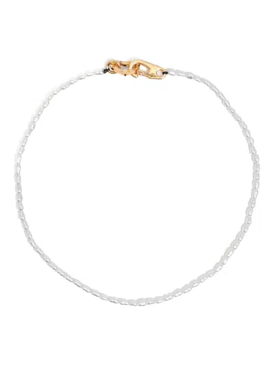 Bimba Y Lola Logo-charm Faux-pearl Necklace In 金色