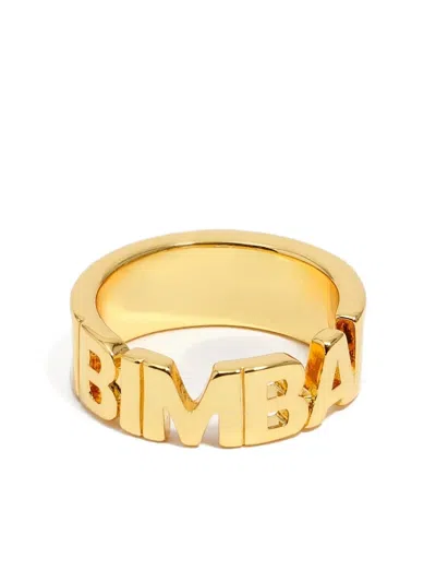 Bimba Y Lola Logo Cut-out Ring In Gold