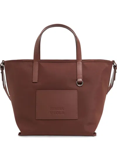 Bimba Y Lola Logo-debossed Tote Bag In Brown