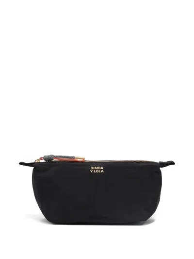 Bimba Y Lola Logo-detail Make Up Bag In Black