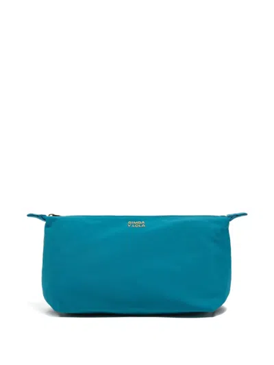 Bimba Y Lola Logo-detail Zip Make Up Bag In Blue